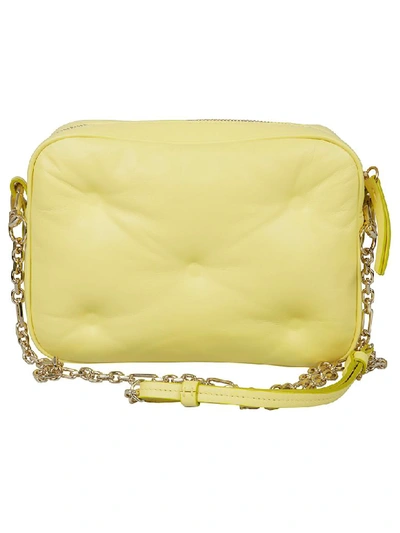 Shop Maison Margiela Leather Shoulder Bag In Yellow