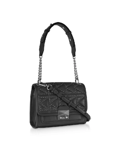 Shop Karl Lagerfeld K/kuilted Studs Small Shoulder Bag In Black