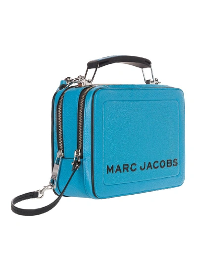 Shop Marc Jacobs The Textured Box Bag In Blue