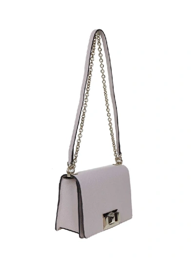 Shop Furla Mimi Mini Shoulder Bag In Beige Color Leather In Dalia