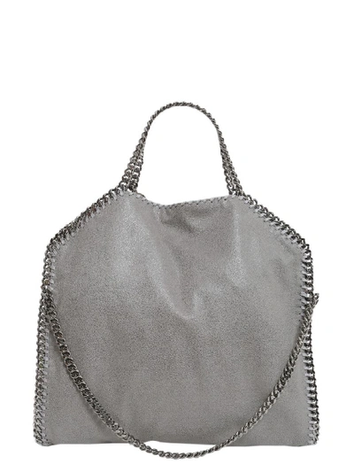 Shop Stella Mccartney Falabella Fold Over Bag In Grigio