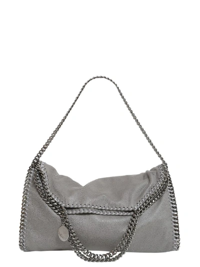 Shop Stella Mccartney Falabella Fold Over Bag In Grigio