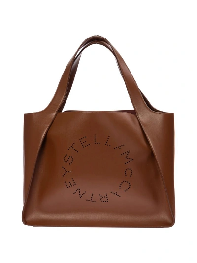 Shop Stella Mccartney Stella Logo Handbags In Marrone