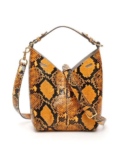 Shop Anya Hindmarch Python Prnt Mini Build A Bag In Yellow (orange)