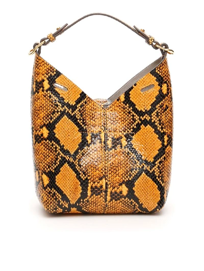 Shop Anya Hindmarch Python Prnt Mini Build A Bag In Yellow (orange)