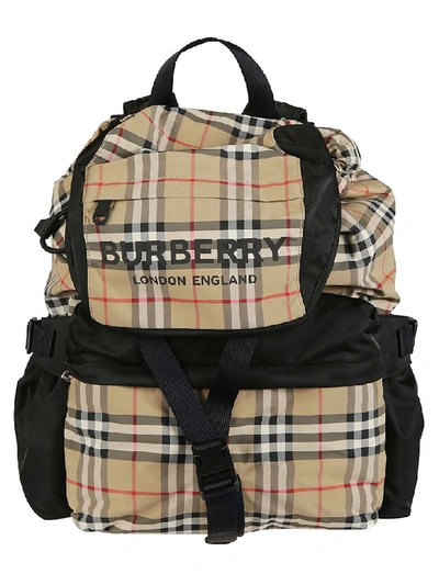 Shop Burberry Ll Wilfin Yyn Backpack In Archive Beige