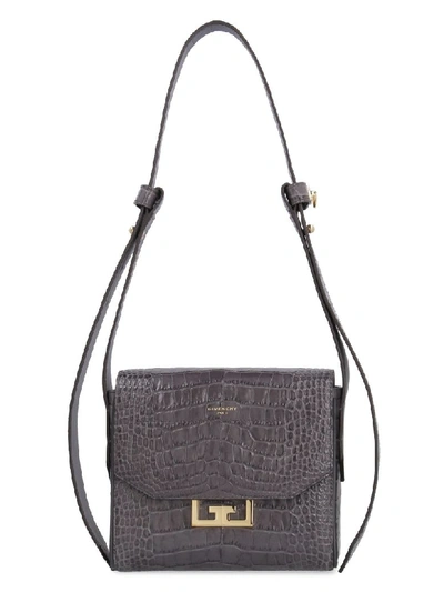 Shop Givenchy Eden Leather Shoulder Bag In Grey