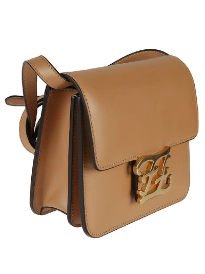 Shop Fendi Karligraphy Shoulder Bag In Biscotto