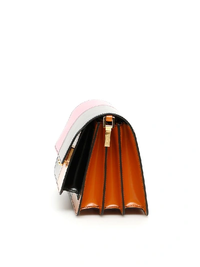 Shop Marni Multicolor Trunk Bag In Cassis Black Pumpkin (fuchsia)