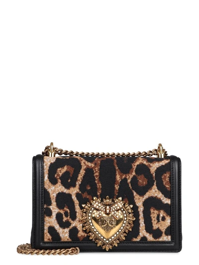 Shop Dolce & Gabbana Devotion Crossbody Bag In Black