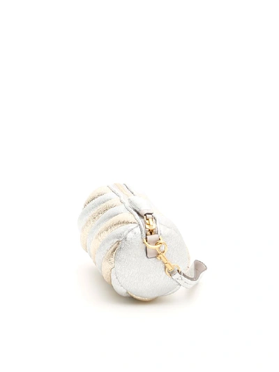 Shop Anya Hindmarch Marshmallow Clutch In Silvergold (metallic)