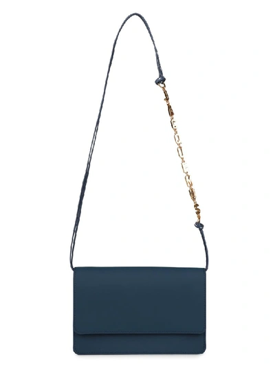 Shop Jacquemus Riviera Leather Mini-bag In Blue