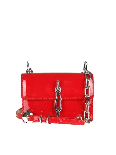 Shop Alexander Wang Hook Shoulder Bag In Red Paint In Lipstick