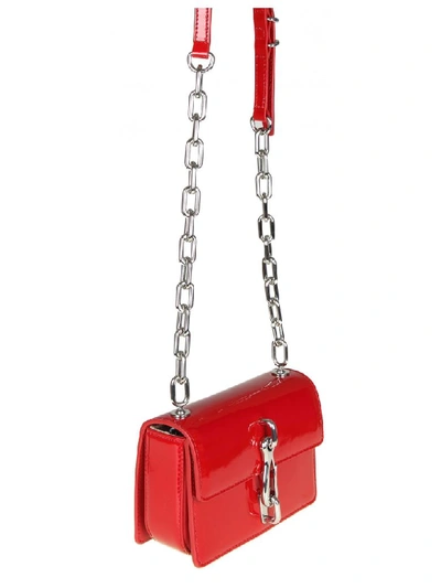Shop Alexander Wang Hook Shoulder Bag In Red Paint In Lipstick