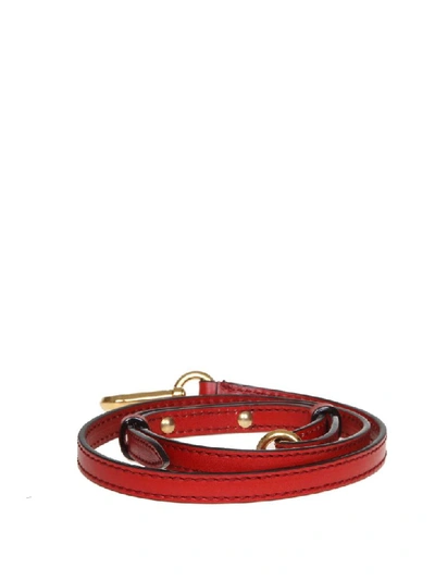 Shop Jimmy Choo Madeline Handle Handle Leather Bag In Red Color