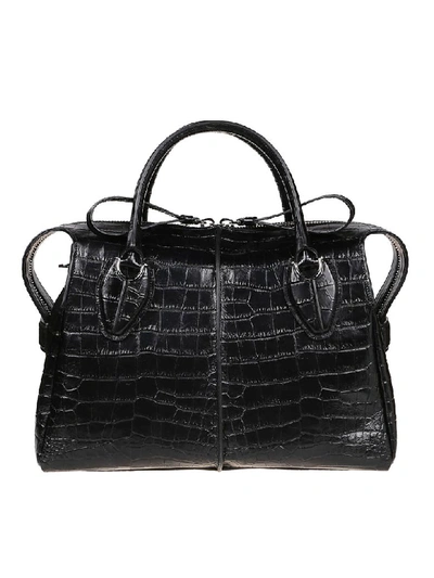 Shop Tod's Borsa Bauletto Medio Any Zip In Nero