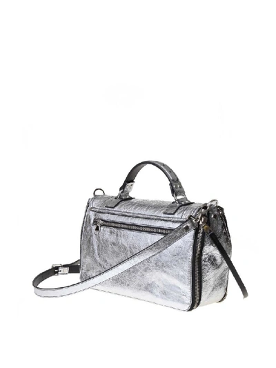 Shop Proenza Schouler Ps1 Shoulder Bag In Leather Colored Silver