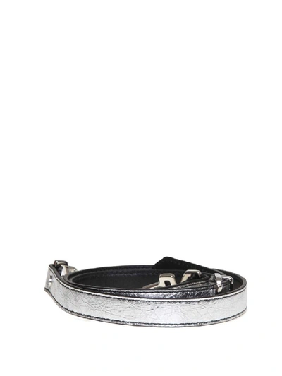 Shop Proenza Schouler Ps1 Shoulder Bag In Leather Colored Silver