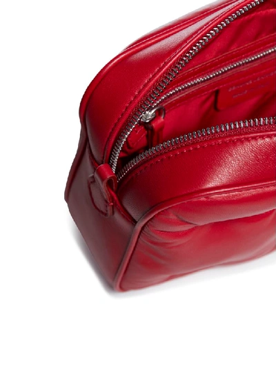 Shop Maison Margiela Glam Slam Leather Crossbody Bag In Rosso