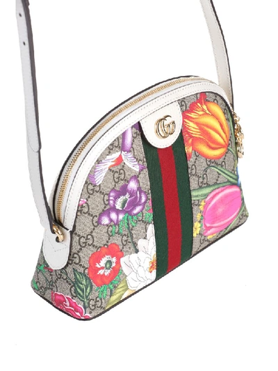 Shop Gucci Ophidia Shoulder Bag In Bianco