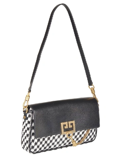 Shop Givenchy Charm Shoulder Bag In Black/white