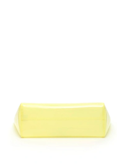 Shop Stella Mccartney Small Tpu Logo Shopper In Pastel Yellow (yellow)