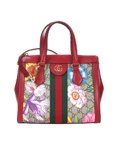 Shop Gucci Ophidia Shopping Bag In Rosso