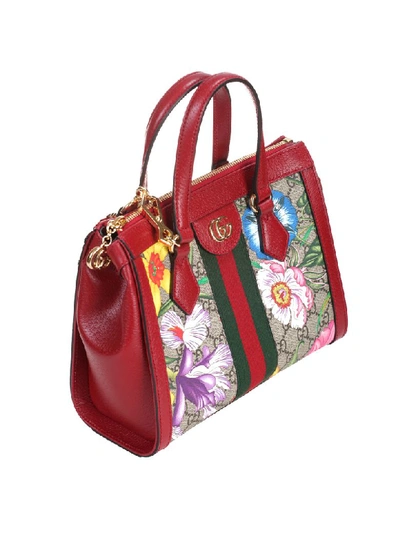 Shop Gucci Ophidia Shopping Bag In Rosso