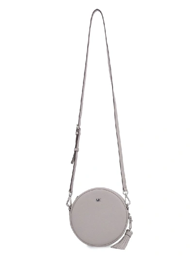 Shop Michael Kors Leather Crossbody Bag In Grey