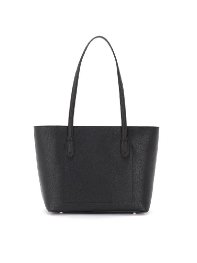 Shop Dkny Noho Handbag Made Of Black Grained Leather In Nero