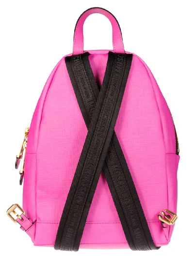 Shop Moschino Teddy Print Backpack In Pink