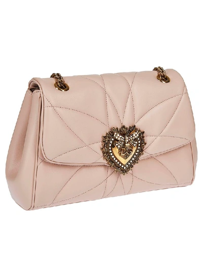 Shop Dolce & Gabbana Quilted Shoulder Bag In Pink