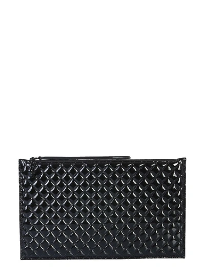 Shop Alexander Mcqueen Zip Pouch In Nero