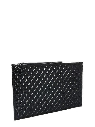 Shop Alexander Mcqueen Zip Pouch In Nero