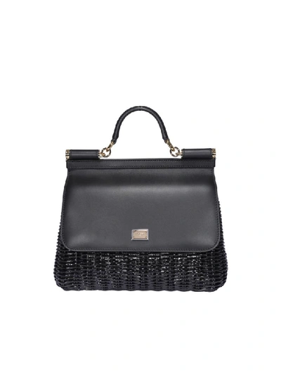 Shop Dolce & Gabbana Medium Sicily Bag In Black