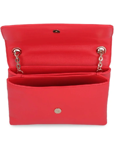 Shop Lanvin Sugar Leather Shoulder Bag In Red