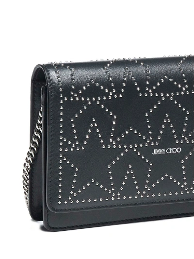 Shop Jimmy Choo Palace Clutch In Black Silver