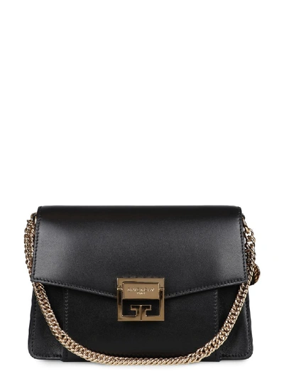 Shop Givenchy Gv3-small Leather Crossbody Bag In Black