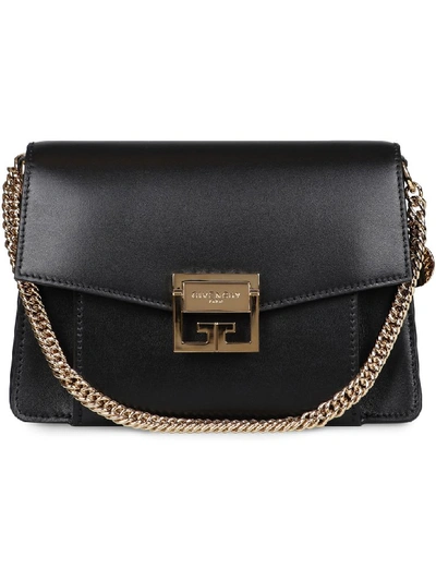 Shop Givenchy Gv3-small Leather Crossbody Bag In Black