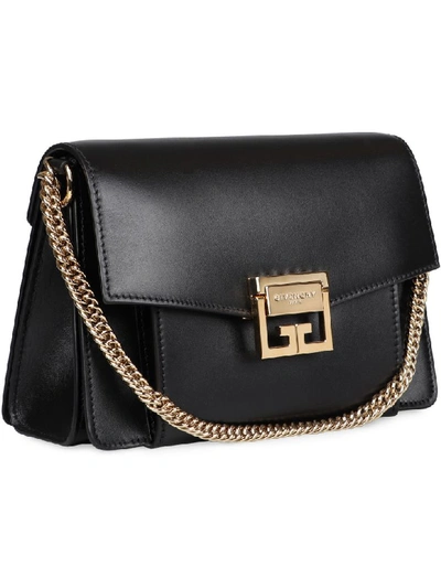 Shop Givenchy Gv3-small Leather Crossbody Bag In Black