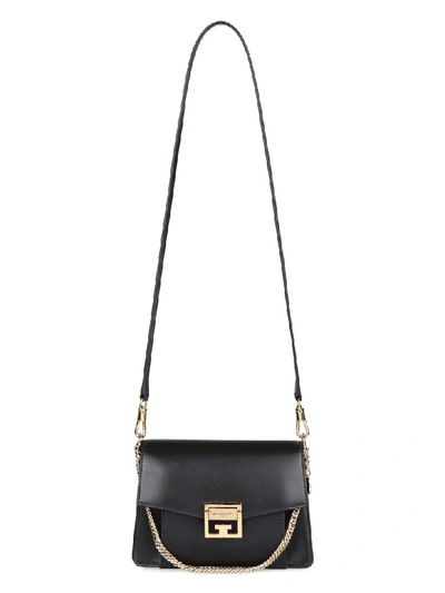 Shop Givenchy Gv3-small Leather Crossbody Bag In Black