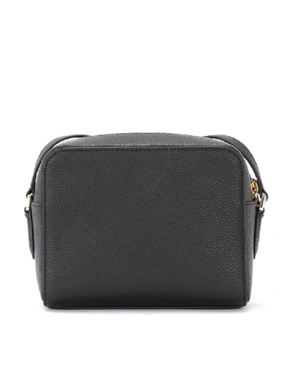 Shop Dkny Noho Shoulder Bag Made Of Black Grained Leather In Nero
