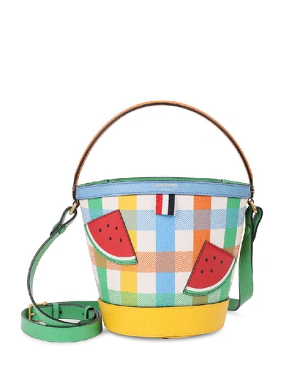 Shop Thom Browne Sand Bucket Bag In Multi