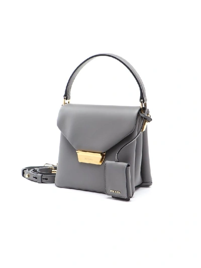 Shop Prada Shoulder Bag New Calf In Marmo