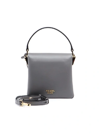 Shop Prada Shoulder Bag New Calf In Marmo