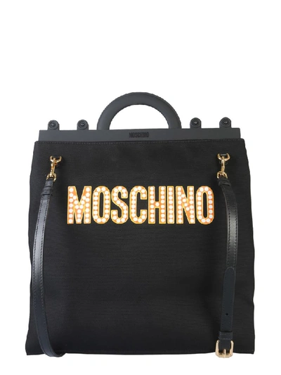 Shop Moschino Good Luck Trolls Shopper Bag In Nero