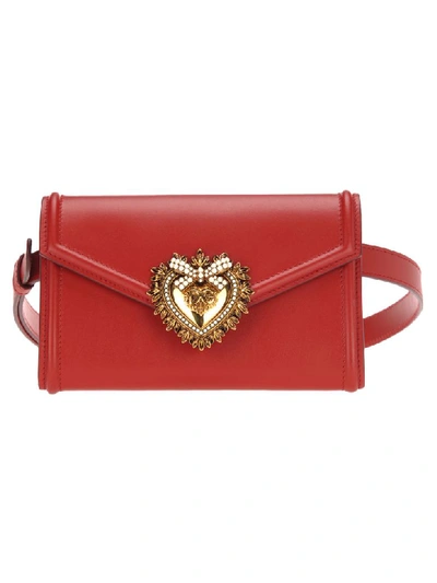 Shop Dolce & Gabbana Devotion Fanny Pack In Rosso