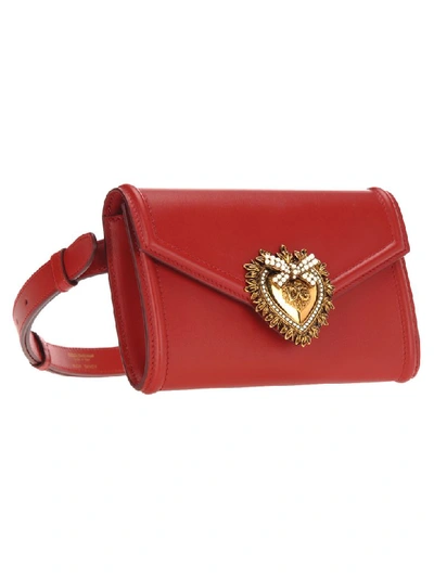 Shop Dolce & Gabbana Devotion Fanny Pack In Rosso