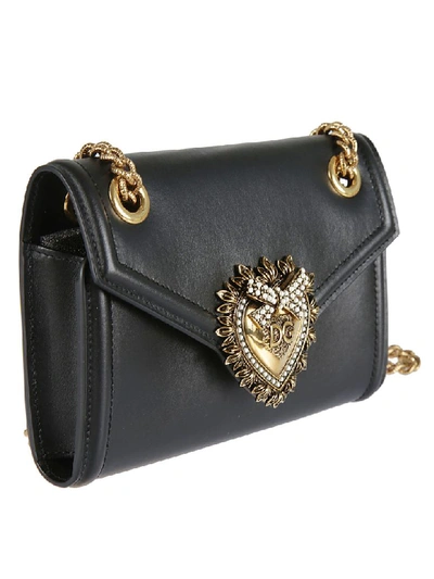 Shop Dolce & Gabbana Embellished Shoulder Bag In Black