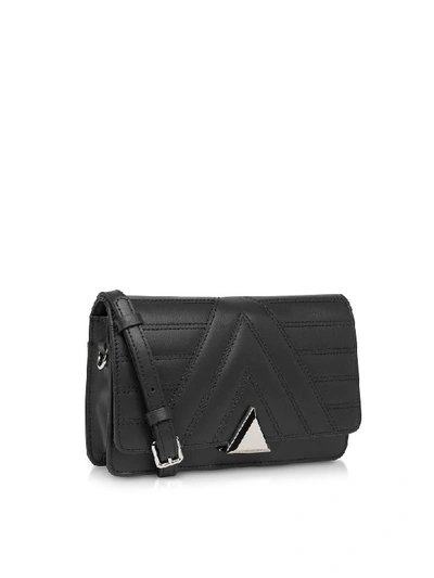 Shop Lancaster Parisienne Matelassé Quilted Leather Crossbody Bag In Black